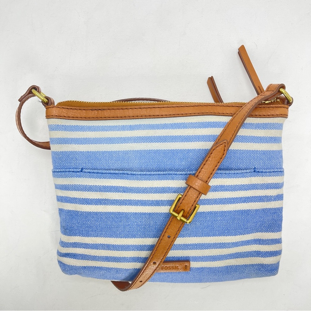 Vintage Fossil Striped Canvas Crossbody - Picture 7 of 11